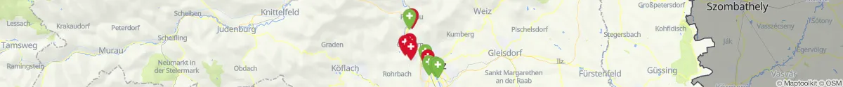 Map view for Pharmacies emergency services nearby Gratwein-Straßengel (Graz-Umgebung, Steiermark)